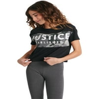 Правда Девојки со кратки ракави блокирани боксерски маица, 2-пакувања, големини XS -XXL
