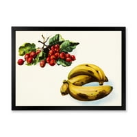 DesignArt „Црвени бобинки и банана“ фарма куќа врамена уметност