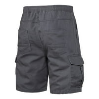 Хвмоду Машки Товарни Панталони Еднобојна Плус Големина Со Џебови Врвка За Влечење Пролет Лето Машка Облека Панталони За Мажи