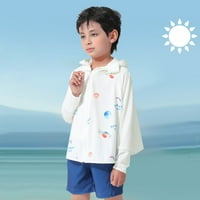 Детско Лето Момчиња Девојчиња Долги Ракави Облека Отпорна На Сонце Надворешно Светло Палто За Дишење Лесна Облека За Климатизација