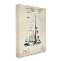 Sumn Industries Vintage едриличарски воден брод Технички дизајн дијаграм платно wallидна уметност, 20, дизајн од Карл Хронек