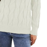 Педорт Преголеми Џемпери За Жени Пуловер Обични Зимски Џемпери Со Долги Ракави БЕЖ, 2XL