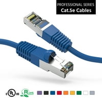 3ft Cat5E Заштитени Етернет Мрежа Подигната Кабел Сина, Пакет