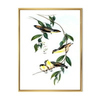 DesignArt 'Античка птица III' Традиционална врамена платна wallидна уметност печатење