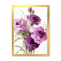 ДИЗАЈНАРТ „Букет на темно розови рози“ Традиционално врамен уметнички принт
