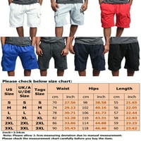 Менс Карго Шорцеви Со Мулти-џебови Кратки Панталони Еластична Половината Коленото Должина Панталони Мажи Секојдневен Дното Тренингот