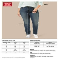 Потпис од Леви Штраус и Ко. Women'sенски и женски плус средно издигнување слаби фармерки