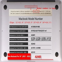 Хард Школка Покритие Само За Објавени MacBook pro s СО XDR Дисплеј И Допир Id Кабел Вратоврска Модел: А Цвет 95
