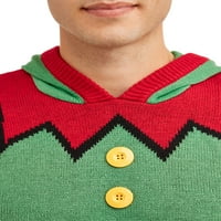 Американски бод за мажи 3D елф со грда божиќен џемпер