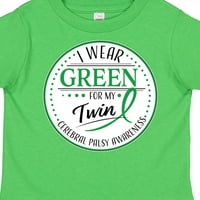 Инктастично носам зелена боја за мојата близнаци-церебрална парализа на свеста подарок за момче или маица за девојчиња за мали