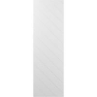 Ekena Millwork 12 W 69 H TRUE FIT PVC Diagonal Slat модерен стил фиксни ролетни за монтирање, недовршени