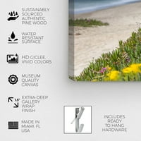Студио Винвуд Студио Наутичко и крајбрежно wallидно платно за отпечатоци „Куро Карденал - крајбрежни цвеќиња поради крајбрежните