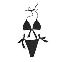 Јубнлви женски еднобоен врвен прерамки бикини костим за капење