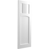 Ekena Millwork 15 W 26 H TRUE FIT PVC San Miguel Mission Style Fixed Mount Sulters, бело