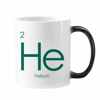 Елементи на градите Период табела Редок гас хелиум тој криви менувајќи ја чашата за бојата морфинг, чувствителна на топлина
