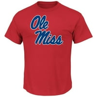 Мисисипи Оле Мис Бунтовниците NCAA Majestic Фудбалска икона Машка црвена маица