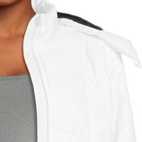 Swise Techенски женски и плус јакна за пуфери со средна должина