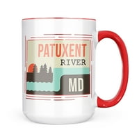 Неонблонд САД Риверс Патуксент Река - Подарок за кригла Мериленд за loversубители на чај од кафе