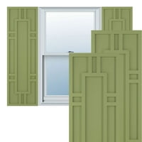 Ekena Millwork 15 W 50 H TRUE FIT PVC HASTINGS FIXED MONT SULTERS, MOSS GREEN